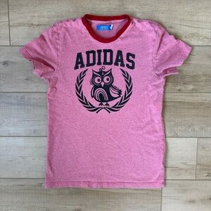 Adidas Original Owl T-Shirt Size Medium Slim Fit Crewneck Ivy League Series
